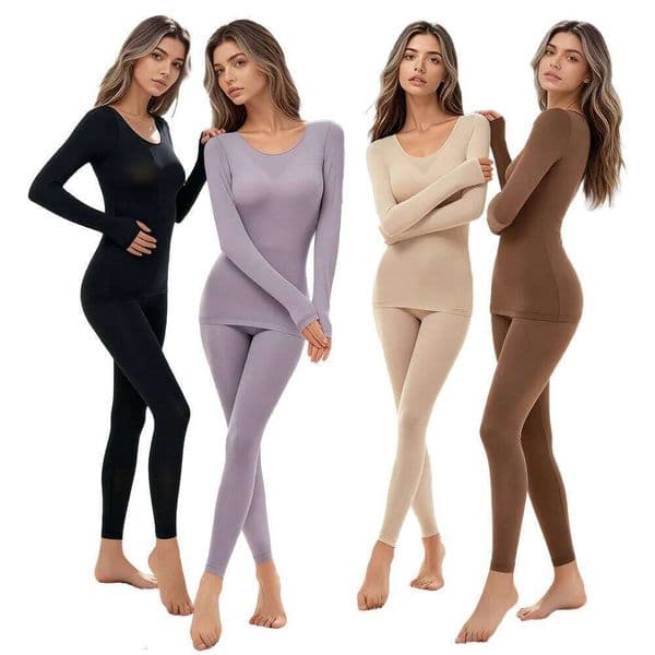 1 Sexy Women's Underwear Winter Clothes Seamless Thick Warm Lingerie Women Thermal Clothing Set Woman 2 Pieces