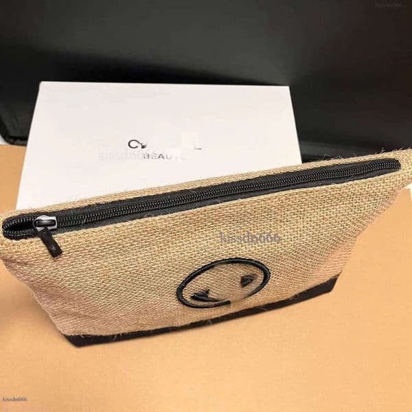 Cotton and linen storage zipper bag, wallet makeup bag, ladies' portable travel toiletry bag VIP gift