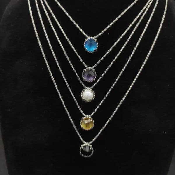 Luxury Necklace Diamond Designer Jewelry CLassic Pearl Necklace Fashion Stainless steeel silver plated for women mens gift