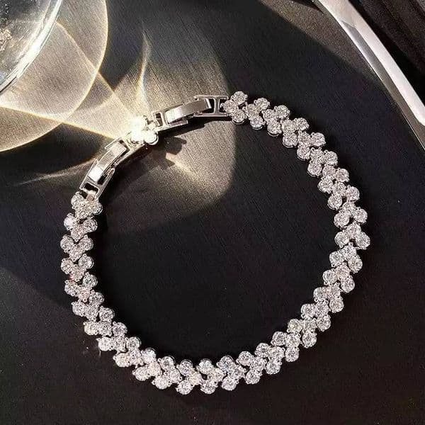 Iced Out Round Brilliant Cut Diamond Tennis Chain Hip Hop 7mm Moissanite Tennis Chain Necklace for Men Women Jewelry