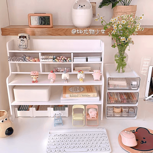 Cosmetics storage box - multi-layer drawer-style floor storage cabinet for cosmetics, skincare products, makeup table storage rack