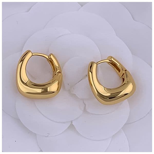 Designer Earrings Designer Earrings Women 18K Gold Silver Plated Earring Matte C Shape Hoop Earrings Luxury Jewlery Designer Sparkling Free Shipping Buy 1 Get 1