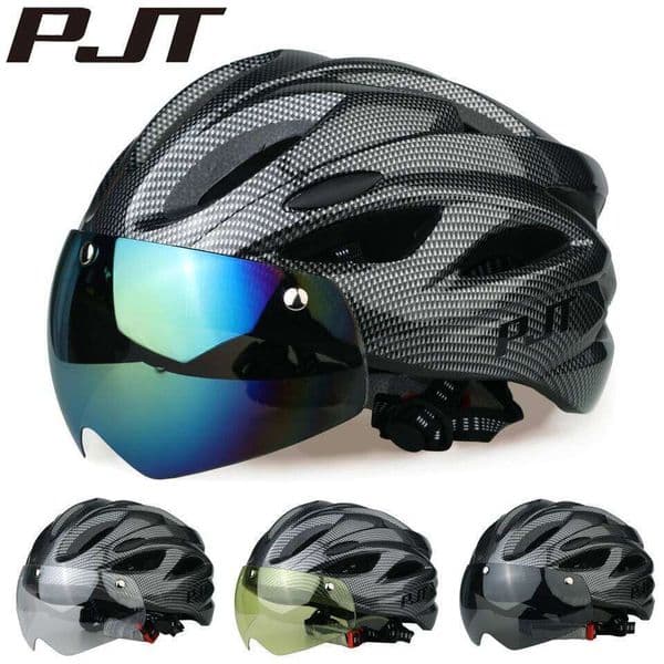 PJT Ultra-Light Magnetic Goggles Bicycle Lightweight PC Shell & EPS Foam Construction Cycling MTB Bike Helmet 26W0506