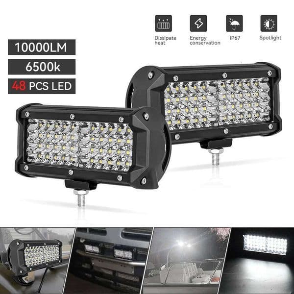 Car Work LED Offroad 4x4 Spotlights Fog Lamp Diode Headlight SUV ATV Tractor Boat Trucks Excavator Light Bar 12V 24V