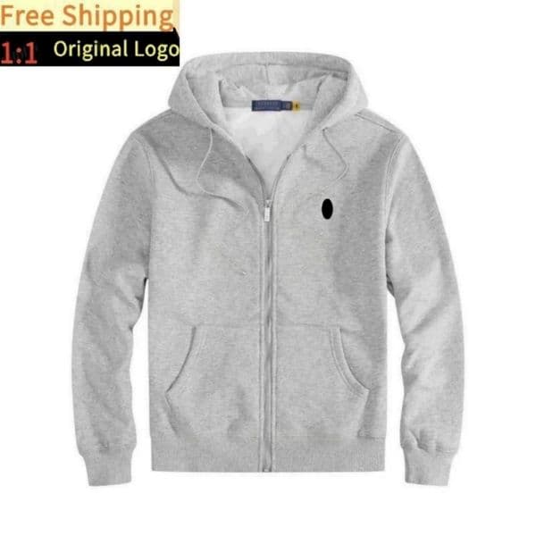 2026 New Style Sweater for Men - Spring/Autumn Edition - Embroidered Horse Pattern - Filled Down Hooded Pullover - Big Horse Men's Polo Jacket en's Polo Jacket ralphed labbu66