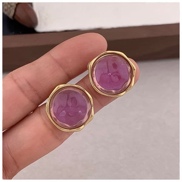 Designer Earrings Women 18K Gold Silver Plated Earring Retro Vintage Glass Hoop Earrings Luxury Jewlery Designer for Women Elegant Free Shipping Buy One Get One