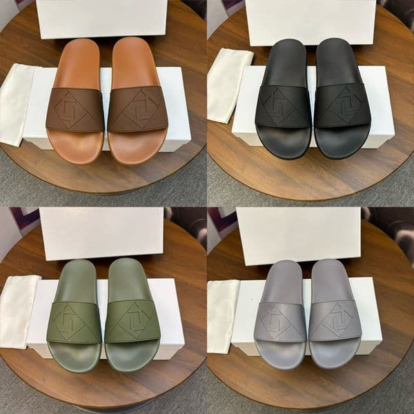Factory Wholesale Men Slides Solid Color Slippers Durable PVC Sandals Lightweight Summer Indoor Outdoor Daily Shoes 1097