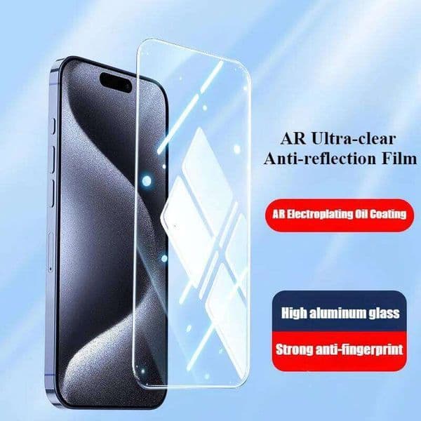 Anti-reflection AR Tempered Glass Screen Protector for Iphone 16 15 X XR XS XSMax 11 12 13 14 Pro Max Plus Cover Protective Film 26L0507