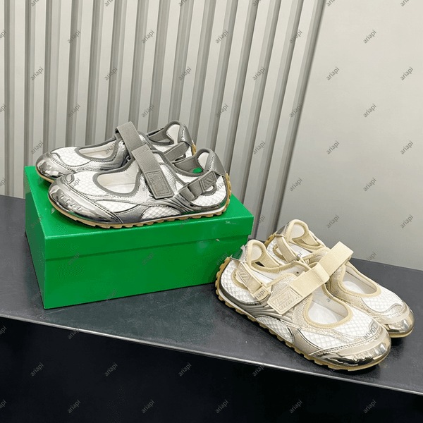 orbit mary jane flash sneaker Designer Silver Sneakers Casual Shoes Women Shoe Unique Upper Vintage Versatile Technical Mesh trainers orbit ballet sneakers