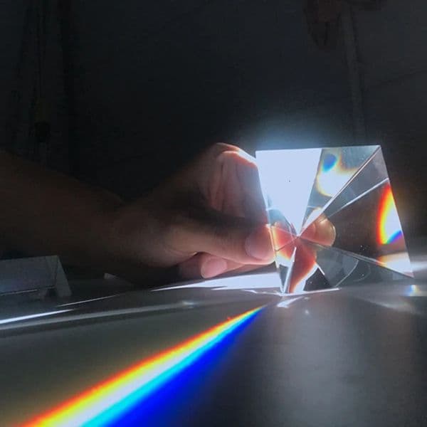 80mm High Crystal PyramidRainbow Prism Optical GlassPolyhedron Science Learning StudentsUnique Effects in Pography 260506