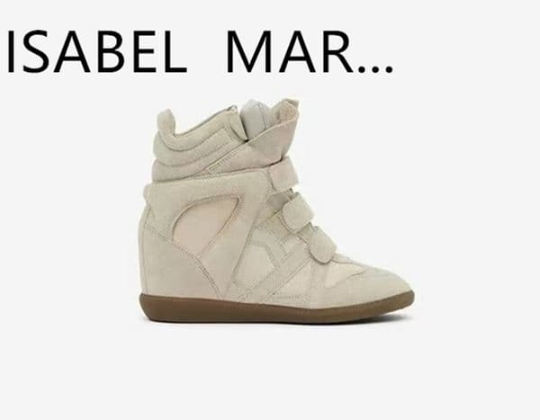 ISAB EL MAR ANT Luxury brand high-quality women's high top shoes, designer style popular height increasing casual women's shoes, anti slip Velcro board shoes,