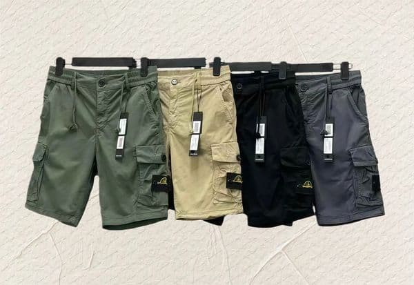 Men's shorts Utility Multi-Pocket Shorts Summer Outdoor Cargo Shorts Fashion Large Pocket Stone Loose Casual Style Compass Logo Label Quarter Pants