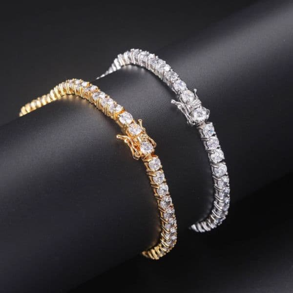 Bracelet New Copper Gold-Plated Versatile Full Bracelet European And American Single Row Inlaid Diamond Bracelet Bangle Exclusive Same Style Jewelry For Women