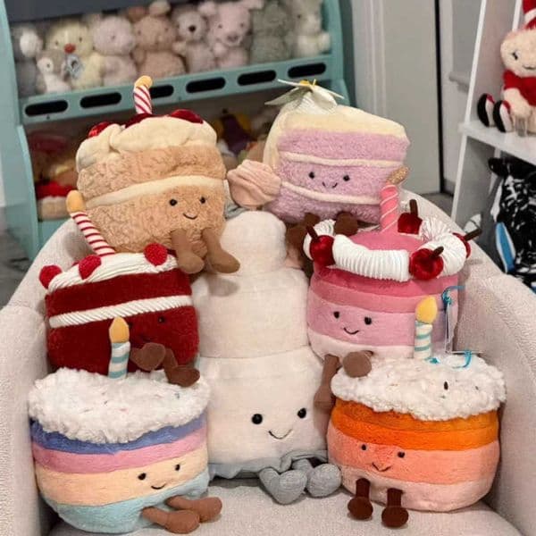 Stuffed & Plush Animals UK jelllycat Fun Cherry Cake Plush Toy Cute Stuffed Animal Gift for Girls