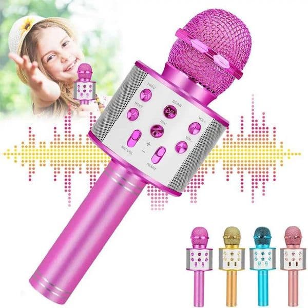 Handheld Wireless Bluetooth Karaoke Microphone Speaker for KidsHome Party Singing Machine MicrophoneFun Toys for Kids S260508