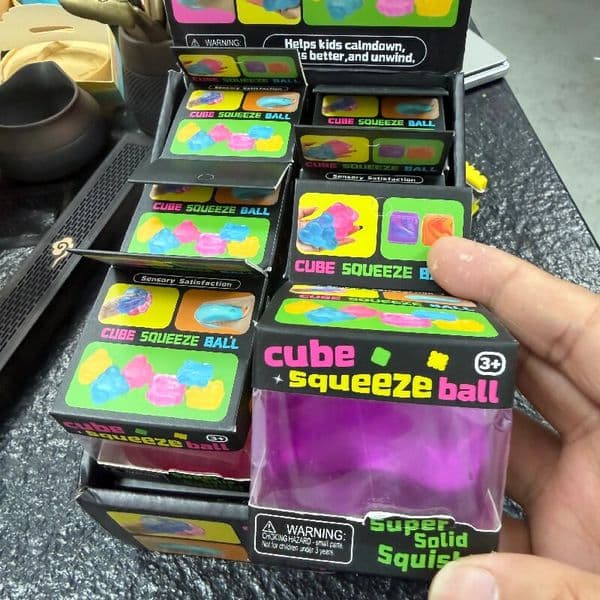 Schylling Needoh Nice Cube with box Sensory Fidget Cube Stress Relief Squishy Cube Anti-Anxiety Squeeze Object For Focus ADHD Population by sea