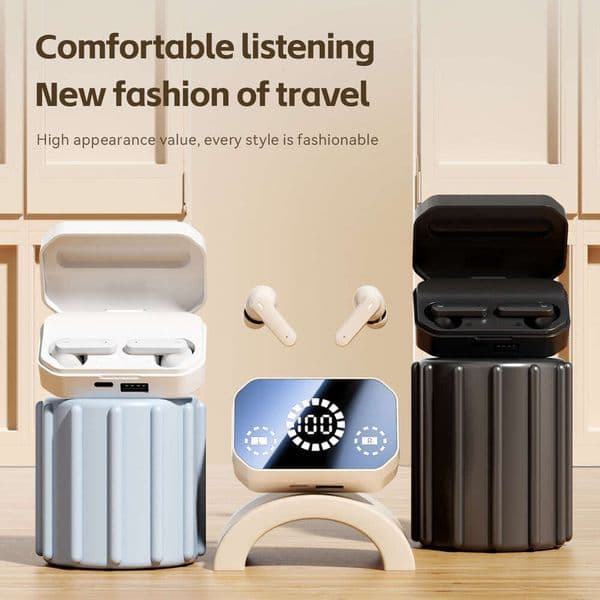 New Bluetooth Headphones M154 Air OWS with Large Digital Display, In-Ear Wireless Noise Cancelling Sports Bone Conduction Long Battery Life