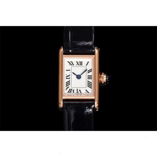 Top quality tanks watch women mens watch super clone watches swiss quartz movement leather strap sapphire glass 25.5mm 22mm with box QLBU
