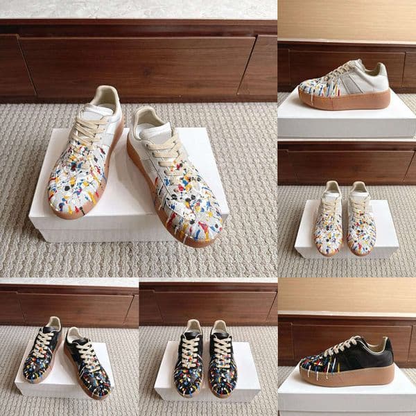 2026 New Arrival Art German Niche Design Vintage Casual Shoes Splatter Graffiti Trainers Unisex For Men Women Mg88