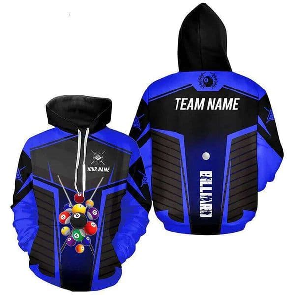Personalized Billiard Pattern Hoodie For Men Sports Custom Name Pullover Sweatshirts Tops Hot Sale Plus Size Long Sleeve Hoodies