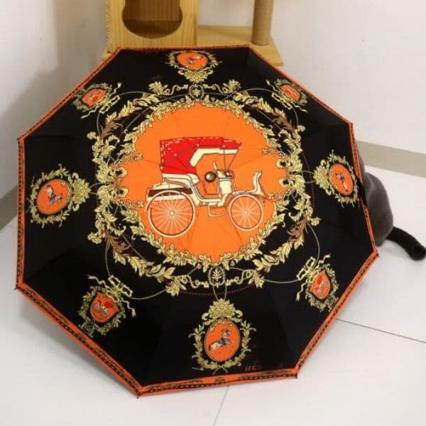 Carriage-style parasol with a folding design, fully automatic, suitable for both sunny and rainy days, makes a great gift umbrella