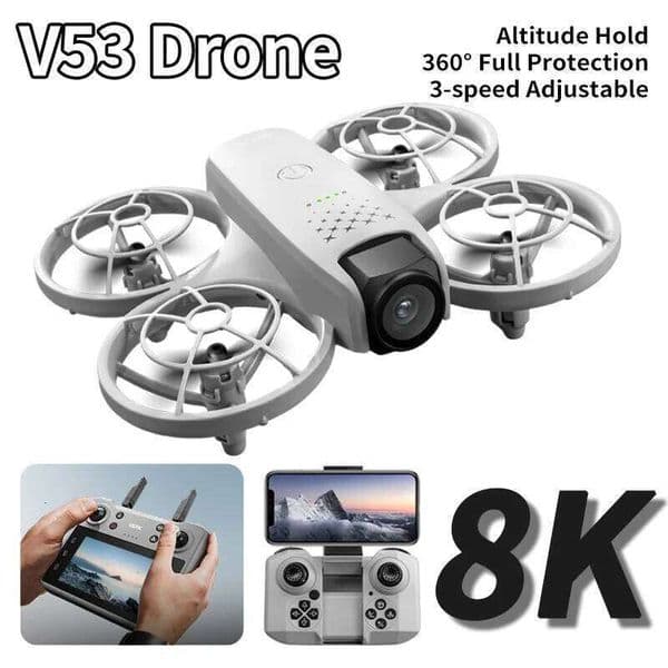 V53 Drone Professional 8K Camera Long Battery Life GPS WIFI Mini Dron Obstacle Avoidance Optical Flow Foldable Quadcopter Toys 26Y0511