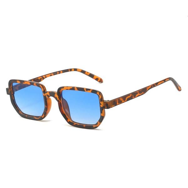 High Quality New square sunglasses, European American style, unique wine glass shape, narrow and wide, fashionable, casual, simple men's sunglasses