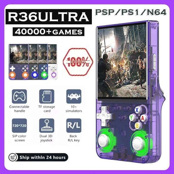 R36 ULTRA Portable Console, Linux System, 4.0-inch IPS Screen, 20000/40000+ Handheld Retro Pocket Game Player W260511
