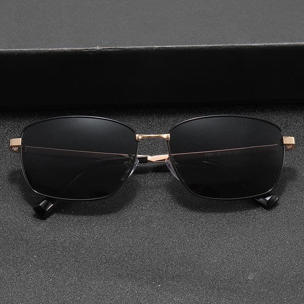 Free Shipping Retro With Metal Square Frame For Men, UV Protection, Trendy Driver's Driving Sunshade Outdoor Polarized Sunglasses