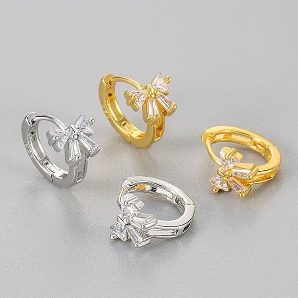 Earrings European American Stylish Elegant Bow Earrings Versatile Design For Girls Japanese Korean Sweet Simple And Niche
