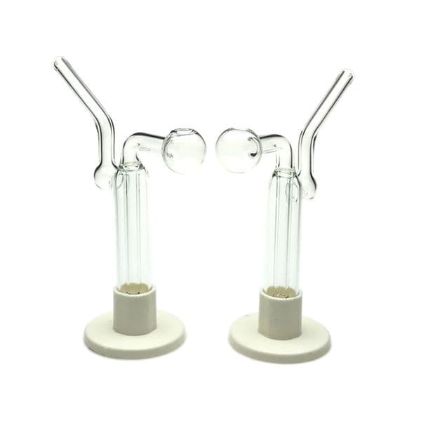Goodsstore 4.5 Inch Standing Oil Burner Bong Water Smoking Pipe Clear Thick Straw Tube Base Set Bongs