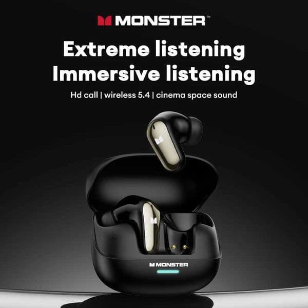 Monster MQT52 Wireless Bluetooth 54 Earphones Long Battery Life Gaming Headphones Dual Mode HIFI Stereo Sound Headset With Mic T260512