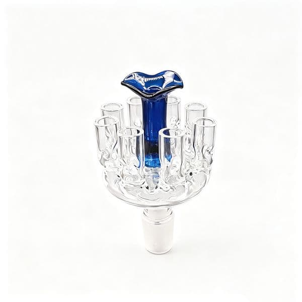 Glass Revolver Bowl 8-Arm ThickBongs Accessories For Smoking 14mm/18mm male Frosted