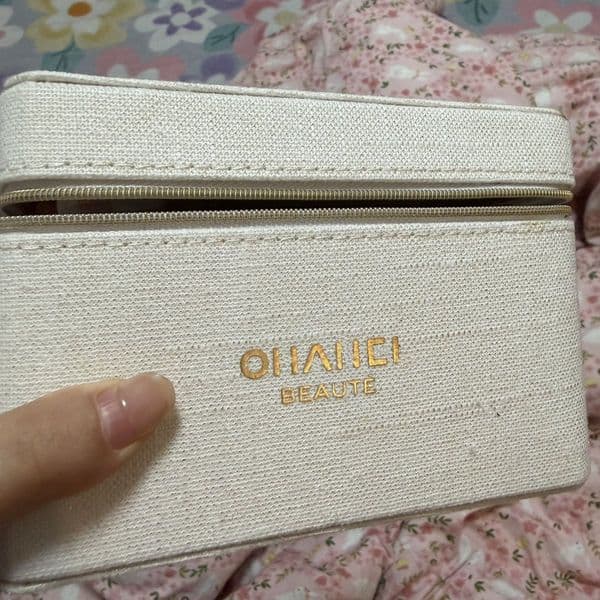Designer storage box essential items for desk organization plus a set of silk eye masks hair accessories and makeup cloths