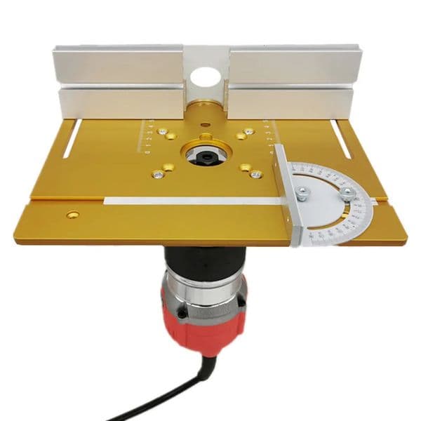 Luxury Designer Decor Aluminium Router Table Insert Plate With Miter Gauge Guide For room Woodworking Benches And Precision Engraving Decora 13