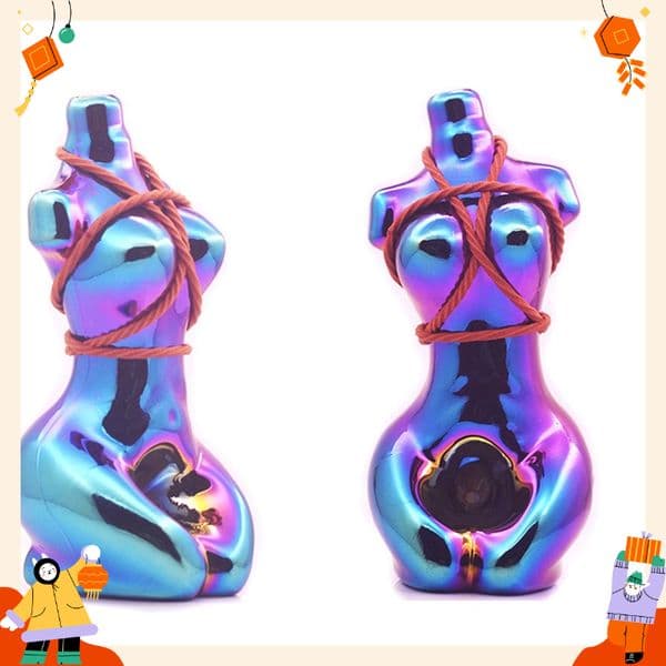 Creative Mini Portable glass pipes hand-blown beautifully handcrafted pipes colorful pipe herb Color Spoon Hand Pipe for smoking