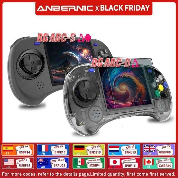 ANBERNIC RG ARC Retro Games RK3566 4.0INCH 640*480 Handheld Game Console Emulator LINUX Android System 3500mAh Children's Gifts J260513