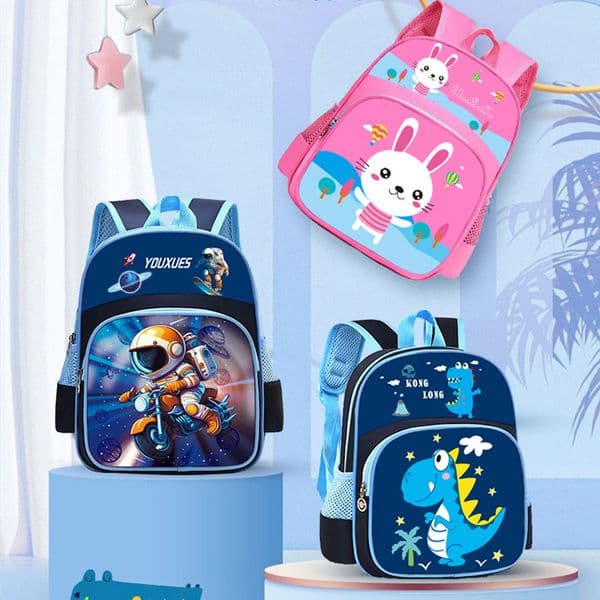 Wholesale New Style Astronaut Kindergarten Backpack, Cute Cartoon Anti-Burden Water-Repellent Shoulder Bag for Boys / Girls, Lightweight Toddler Bag