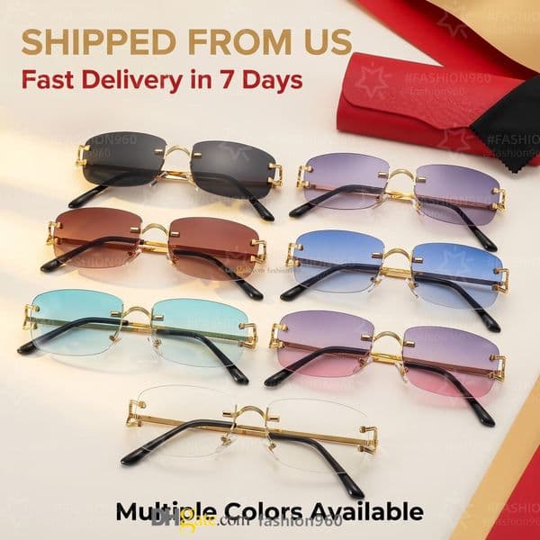 Luxury sunglasses for women diamond cut lenses metal frame square mens buffalo horn driving outdoor lunette de soleil sports traveling occhiali da sole 1731