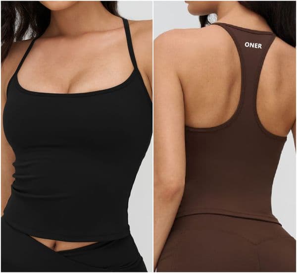 4518 ONER ACTIVE Women Vest Yoga Outfit Sleeveless Pilates Close-fitting Running Gym Exercise Fitness Jogging Summer Sportswear With Pad