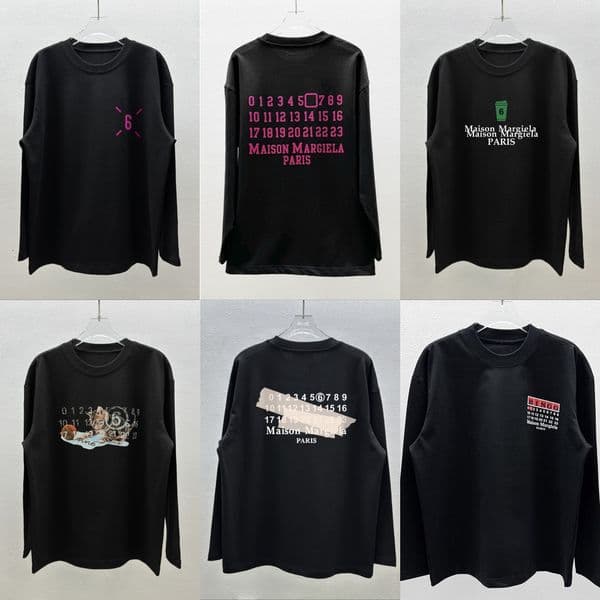 Maisonlys Margeil Shirt Designer Maison T Shirt Margelias Mens And Womens Maisonlys Margeil T-Shirt Mm6 Inverted Loose Cotton Number Number Print Short Sleeve