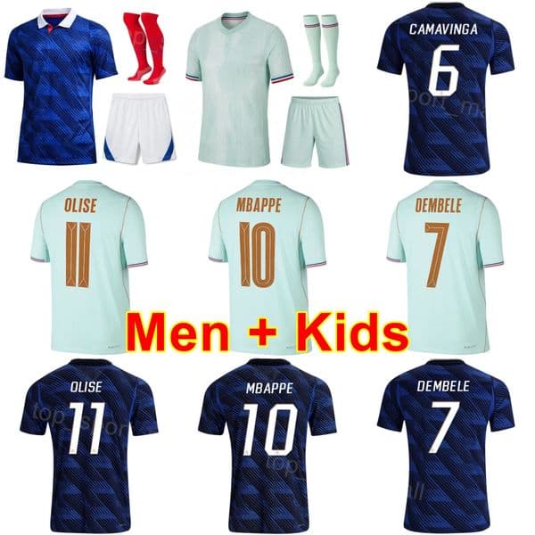 National 2026 2027 World Cup French Soccer Jerseys Men Kids 11 Michael Olise 5 Pierre Kalulu 25 Maghnes Akliouche 15 Ibrahima Konate Theo Hernandez Football Shirt