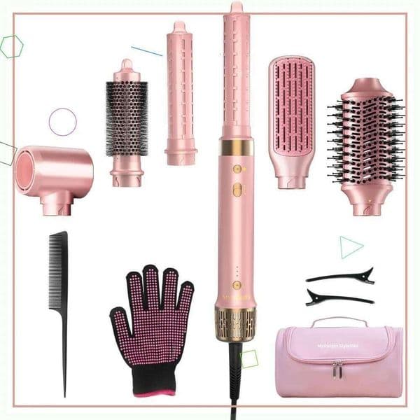 6-in-1 Air Styler & Hair Dryer Brush: Auto-Wrap Curl, Fast Drying, Smooth Blowouts, Root-Lift Volume, No Heat Damage J260514