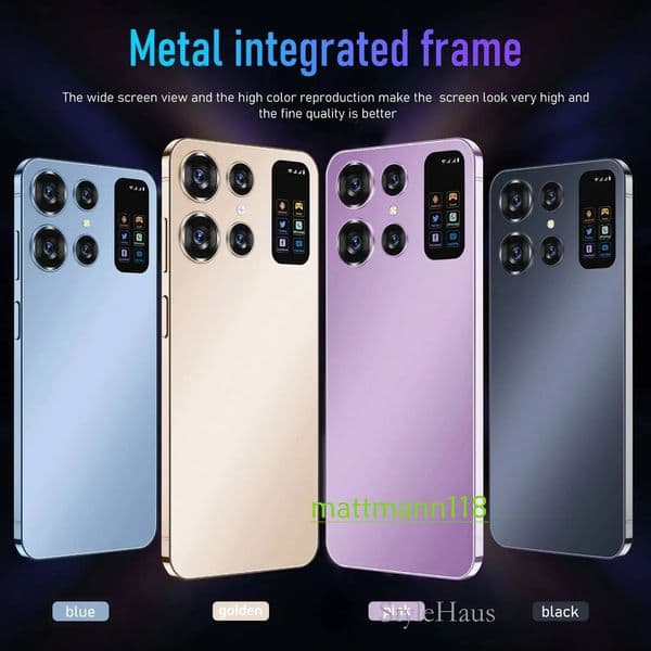 S24 Ultra Smart 7 0 inch HD Screen Android 13 Snapdragon 8 Gen 2 CPU 16GB+1TB Cell Phone 48MP+72MP Camera Pixels 7000mAh Battery 5G Dual SIM Card