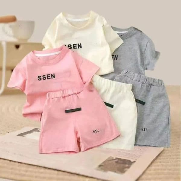 New Arrival Designer Cotton Baby Kids Clothing Sets Toddlers Boys Girls Summer T-shirt Shorts Outfit Infant Childrens Comfortable Clothes