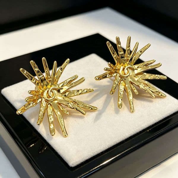 26 new styles of -inspired European American ins influencer trendy exaggerated sunflower and firework radiating earrings, direct from the factory
