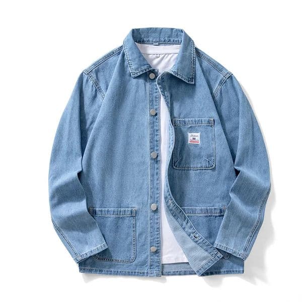Mens Spring Loose Fit Flat Foot Casual Shirt MultiPocket n Japanese Workwear Top Comfortable Style 260514