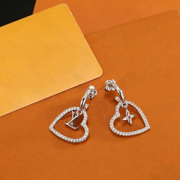 10A New Fashion Women Brass Designer Earrings 18k Gold Plated Copper Earrings Flower Letter Stud Crystal Pearl Wedding Jewelry Never Fading Jewelry