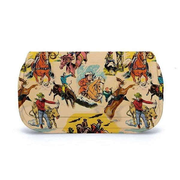 Cowboy Stationery Double-layer Flip Pen Case Boy and Girls Best Gifts 2D Cartoon School Supplies Pencil Pouch for Children