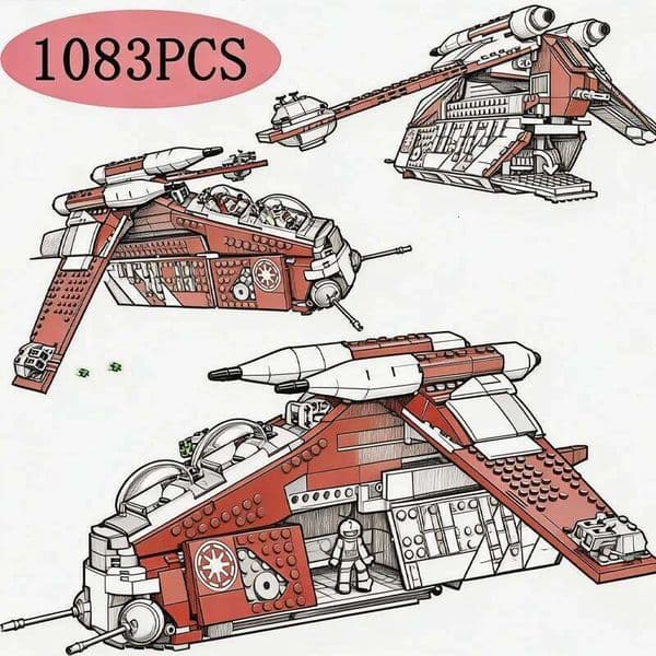 New 1083Pcs Galaxy Model Creative Building Blocks Bricks MOC-75354 DIY Toys For Boy Birthday Christmas Gift Decorations Ornament